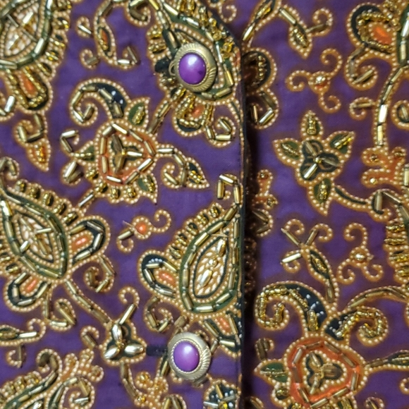 Vintage Beaded Pasley Western Vest - Picture 2 of 6